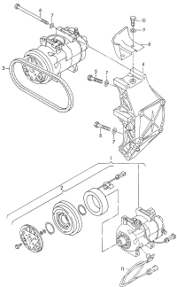 L8D0260805Q-Ac compressor with magnetic clutch