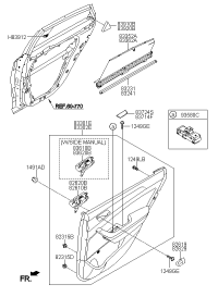 83231C1000-W/STRIP-RR DR BELT I/S LH