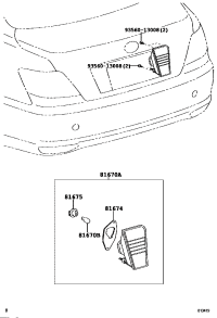 815800P011-Lamp assy, back-up