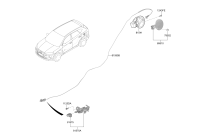 81590F8500-CATCH & CABLE ASSY-FUEL FILLER