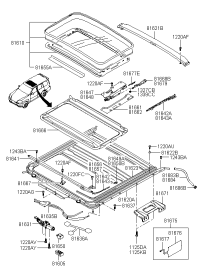 81610H1000-PANEL ASSY-SUNROOF GLASS