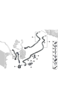 64219299641-COOLANT HOSE RETURN / MINI