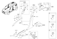 858102X000QW-TRIM ASSY-FR PILLAR LH