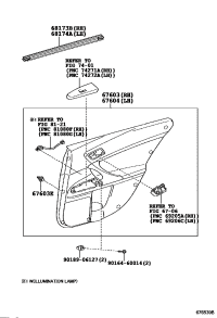 676300P100A0-BOARD SUB-ASSY, REAR DOOR TRIM, RH