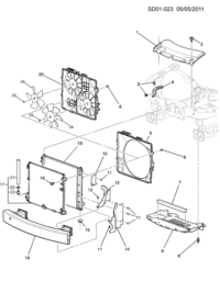 93732958-Seal, radiator (part of 19), rh/lh