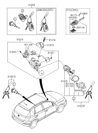 819051Z030-KEY & CYLINDER SET-LOCK