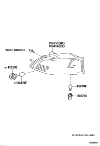 8167160170-LENS & BODY, BACK-UP LAMP, RH