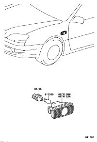 8173151021-LENS, SIDE TURN SIGNAL LAMP, RH