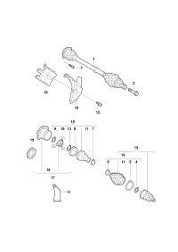 L8KD407271A-Swing shaft with cv joint