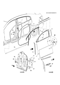 9060297-Nut, front side door stop link (door side)