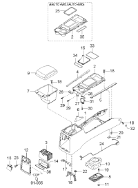 846403E051CY-ARM REST ASSY-CONSOLE