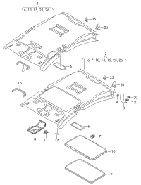 3C88613355R0-Cover for back door glass