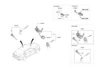 81905BU010-KEY & CYLINDER SET-LOCK