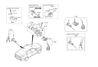 81905B3010-KEY & CYLINDER SET-LOCK