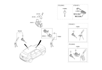 81905R9010-KEY & CYLINDER SET-LOCK