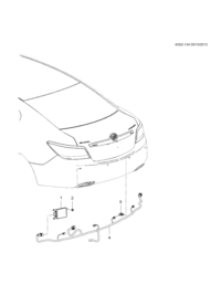 9014276-Harness, rear object alarm sensor