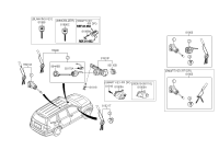 819002JB00-KEY SUB SET-STEERING LOCK