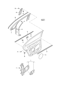 L1KD839401-WINDOW LIFTER PORSCHE LH RR