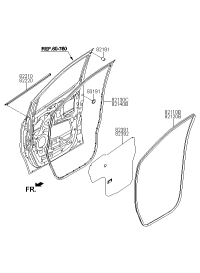 821204H000-Weatherstrip, front door frame, rh
