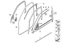 51337207841-DOOR WEATHER STRIP OUTER L/E60