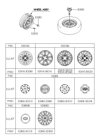 529603D330-CAP ASSY-WHEEL HUB