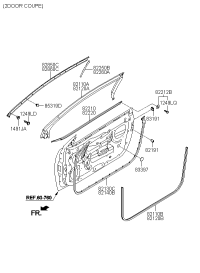 828601M200-MOULDING ASSY-DRIP RAIL LH