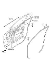 822102K000-W/STRIP ASSY-FR DR BELT O/S LH