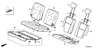 82131SLGH51ZA-Cover, rr. seat cushi
