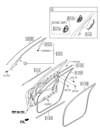 821103M000BR-W/STRIP-FR DR BODY SIDE LH