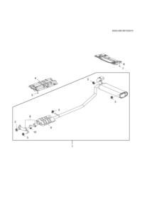 95468211-Spacer, exhaust muffler hook, front (26 parts) (silicon spacer)