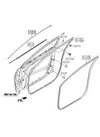 82860B3010-MOULDING ASSY-FR DR FRAME RH