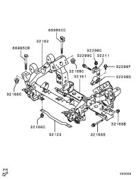 MR992130-CROSSMEMBER,FR AXLE,NO.2