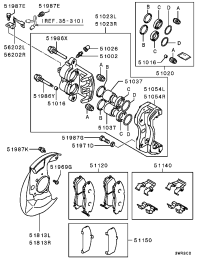MR205260-CALIPER KIT,FR BRAKE,LH