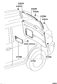 677090R020B1-POCKET SUB-ASSY, BACK DOOR TRIM