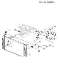 9046456-Hose, radiator inlet (incl 15)