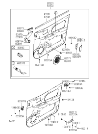 8230109001PV2-PANEL COMPL-FR DR TRIM LH
