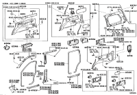 6241460060A0-GARNISH, CENTER PILLAR, LOWER LH