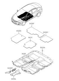 842514V000-PAD-FR CTR TUNNEL,LH