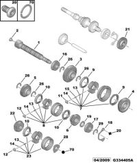 233335-Gear, mnl t/a drive