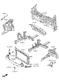 64118F0000-Reinforcement, head lamp bracket, rh/lh