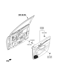82308D0000NNB-PANEL ASSY-FRONT DOOR TRIM,RH