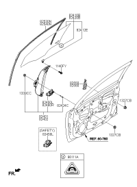 82401J4010-REGULATOR ASSY-FR DR WDO LH
