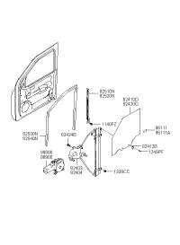 82403H1000-REG ASSY FRDR LH P/W