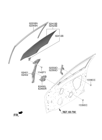 82403BU000-REGULATOR ASSY-FR DR WDO LH