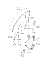 824033B010-REG ASSY FRDR LH P/W