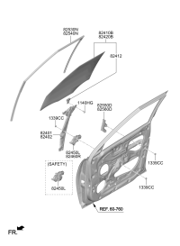 82403R9000-REGULATOR ASSY-FR DR WDO LH