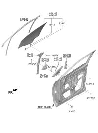82540S3000-RUN ASSY-FR DR WDO GLASS RH