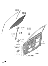 82410Q7000-GLASS ASSY DR F SLH