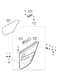 833013D001D3-PANEL COMPL-REAR DOOR TRIM,LH