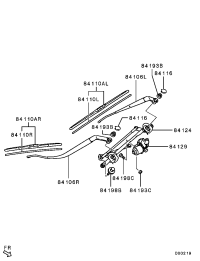8250A586-ARM,WINDSHIELD WIPER,LH